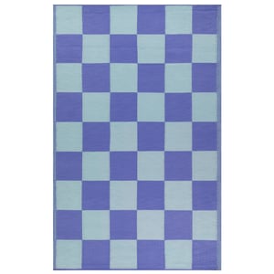 furn. Checkerboard Recycled Outdoor Rug