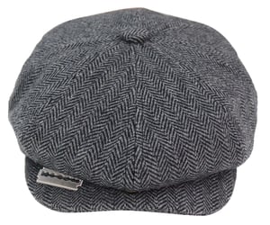 Mens Peaky Blinders Tweed Hat With Razor Blade