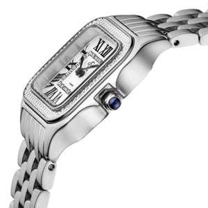 GV2 Milan Women's Swiss Quartz Silver Dial Stainless Steel Diamonds Watch