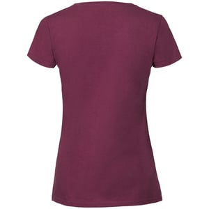 Fruit Of The Loom Vrouwen / Dames Ringgesponnen Premium T-Shirt (Oxblood)