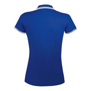 SOLS Dames/Dames Pasadena Poloshirt (Koningsblauw/Wit)