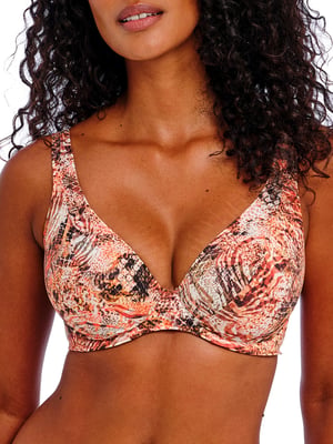 Desert Cat High Apex Bikini Top