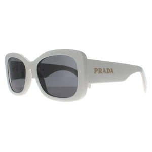 Prada Oval Womens Talc Dark Grey PRA08S