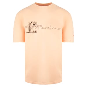 Puma x Michael Lau Long Tee Short Sleeve Crew Neck Peach Mens T-Shirt 530362 26
