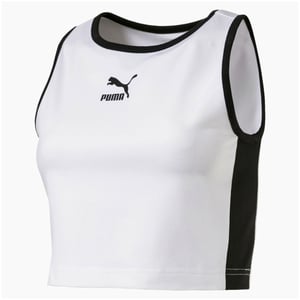 Puma Classics T7 White Cropped Tank - Womens