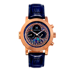 Heritor Automatisch Legacy horloge met leren bandje met dag/datum