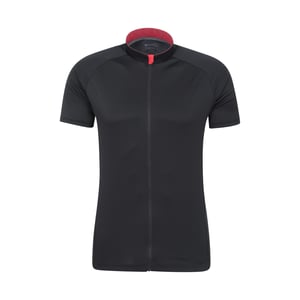 Mountain Warehouse Mens Roubaix Full Zip Cykeltopp (Jet Black)