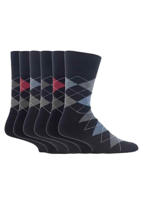 Gentle Grip - 6 Pairs Mens Gentle Grip Non Elastic Socks - MGG39