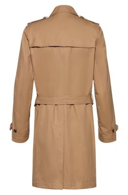 Men's Boss H-Hyde Trench Coat in Beige