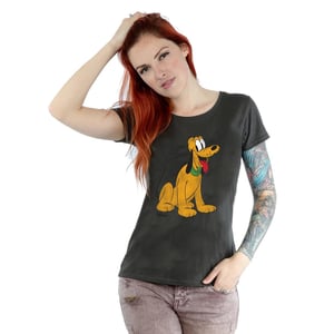 Disney Dames/Dames Klassiek Pluto Heather T-Shirt (Licht Grafiet)