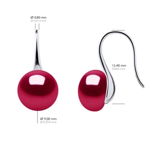 Oorbellen Echte Gecultiveerde Zoetwaterparels Knop 9-10 mm
