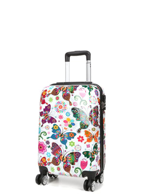 Hard Shell Printed 4 Wheel Travel Cabin Luggage Suitcase