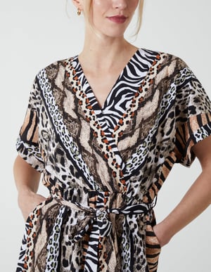 Multi Stripe Animal Jumpsuit
