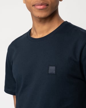 BOSS Orange Tales Mens Cotton-Jersey T-shirt With Logo Patch NOS