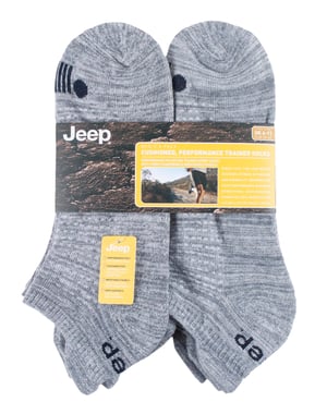 JEEP - 6 Pairs Mens Cotton Cushioned Sport Ankle Outdoor Socks