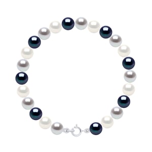 Bracelet of Real Cultured Freshwater Pearls Round 6-7 mm