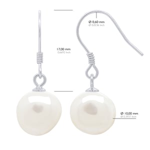 Hangende Oorbellen Echte GeCultiveerde Zoetwaterparels Barok 10-11 mm