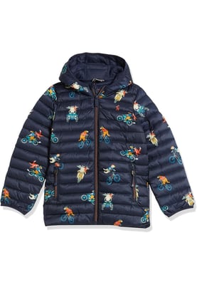 Joules Boys Cairn Jacket Biker Animal in Navy