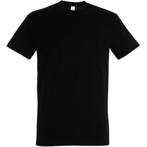SOLS Mens Imperial Heavyweight Short Sleeve T-Shirt (Deep Black)