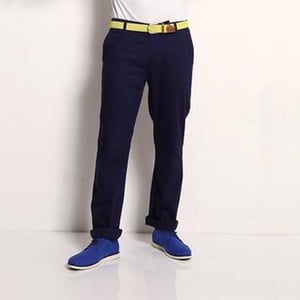 Asquith & Fox Mens Classic Casual Chinos/Trousers (Navy)