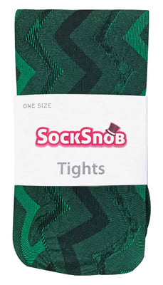 Sock Snob Dames80 denier ondoorzichtig patroon panty's - Weef Groen