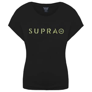 Supra Kortärmad Rund Hals Svart Dam All Caps T-shirt 192225 010