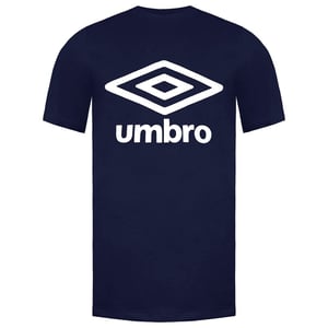 Umbro Short Sleeve Crew Neck Navy Blue Mens Large Logo T-Shirt 65352U Y70