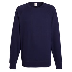 Fruit Of The Loom Mens Lightweight Raglan Sweatshirt (240 GSM) (Deep Navy)