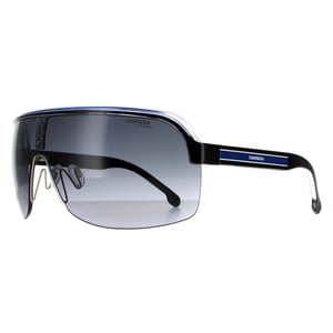 Carrera zonnebril topcar 1/n T5c 9o zwart kristal wit blauw donkergrijze gradiënt