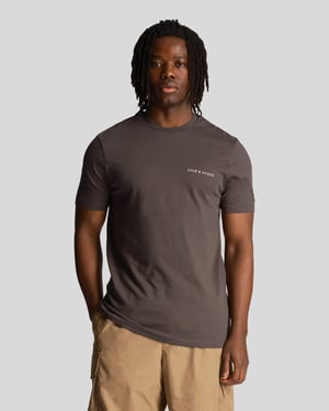 Lyle & Scott Embroidered T-Shirt i grått för män
