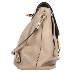 Chloé Faye Backpack in Beige Leather and Suede