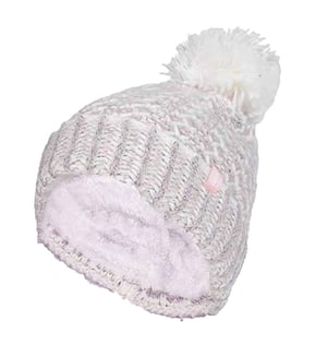 Ladies Fleece Fodrad Cuffed Termisk Vinter Bobble Mössa med Pom Pom