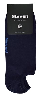 Mens Merino Wool Low Cut Socks | Steven | No Show Warm Footsies Socks - Navy