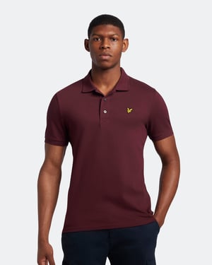 Lyle & Scott Gewoon poloshirt in Bourgondië