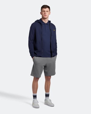 Lyle & Scott poloshirt met lange mouwen in marineblauw