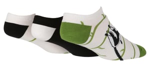 Wild Feet - 3 Pack Mens Novelty Patterned Cotton Trainer Socks