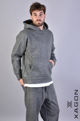 Xagon Sweatshirt Hoodie Herr Grå