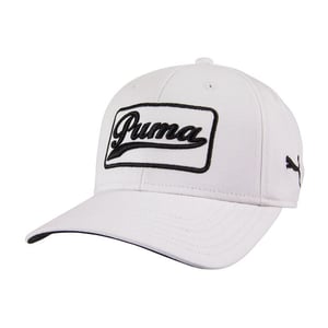 Puma Graphic Logo White Adjustable Mens Greenkeeper Cap 908356 05