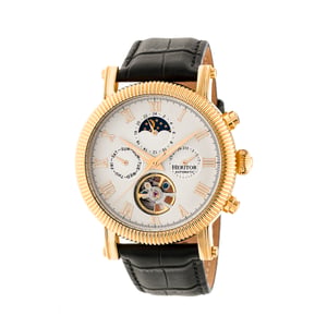 Heritor Automatische Winston Semi-Skelet Leerband Horloge