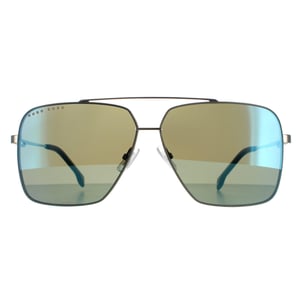 Hugo Boss Sunglasses Boss 1325/S 31Z 3U Ruthenium Havana Kaki Blue Mirror