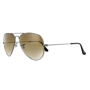 Ray-Ban Zonnebril Aviator 3025 004/51 Gunmetal Bruin 55