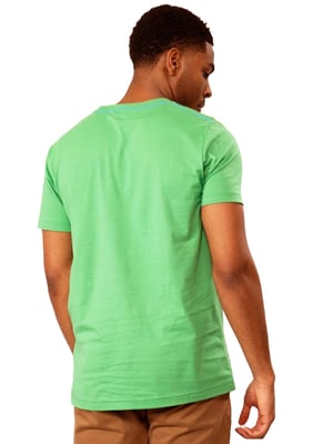 Gant heren T-shirt met ronde hals en contrasterend logo - Groen