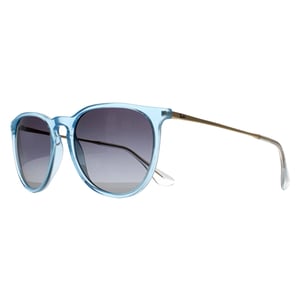 Ray-Ban Ronde Dames Transparant Lichtblauw Grijs Blauw Gradiënt RB4171 Erika