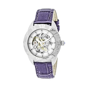Empress Godiva Automatic MOP Leather-Band Watch