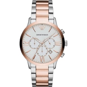 Emporio Armani AR11209 Giovanni Chronograaf Witte Wijzerplaat Herenhorloge