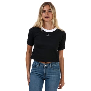Women's adidas Originals Crop Top in Black-White