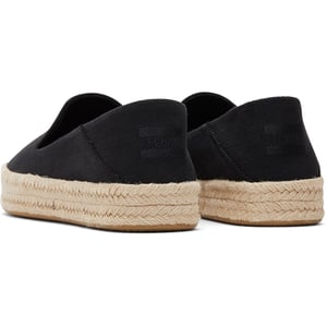 TOMS Carolina 100% Bomull Dam Svarta Espadrilles
