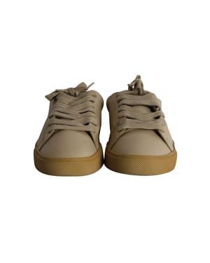 Saint Laurent SL/06 Court Classic Low-Top Sneakers in Beige Calfskin Leather