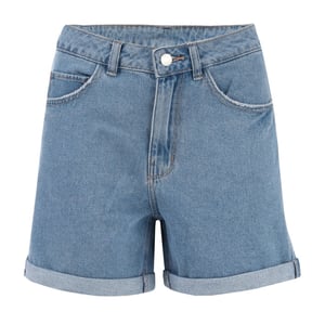 Vero Moda Nineteen damesshort met hoge taille en losse pasvorm in lichtblauw