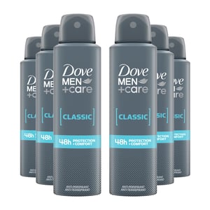 Men+Care Classic Antiperspirant 'Deo' 150ml, 6 Pack